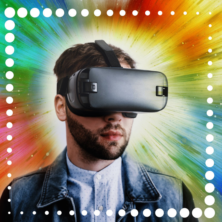 Man met een Virtual Reality Bril